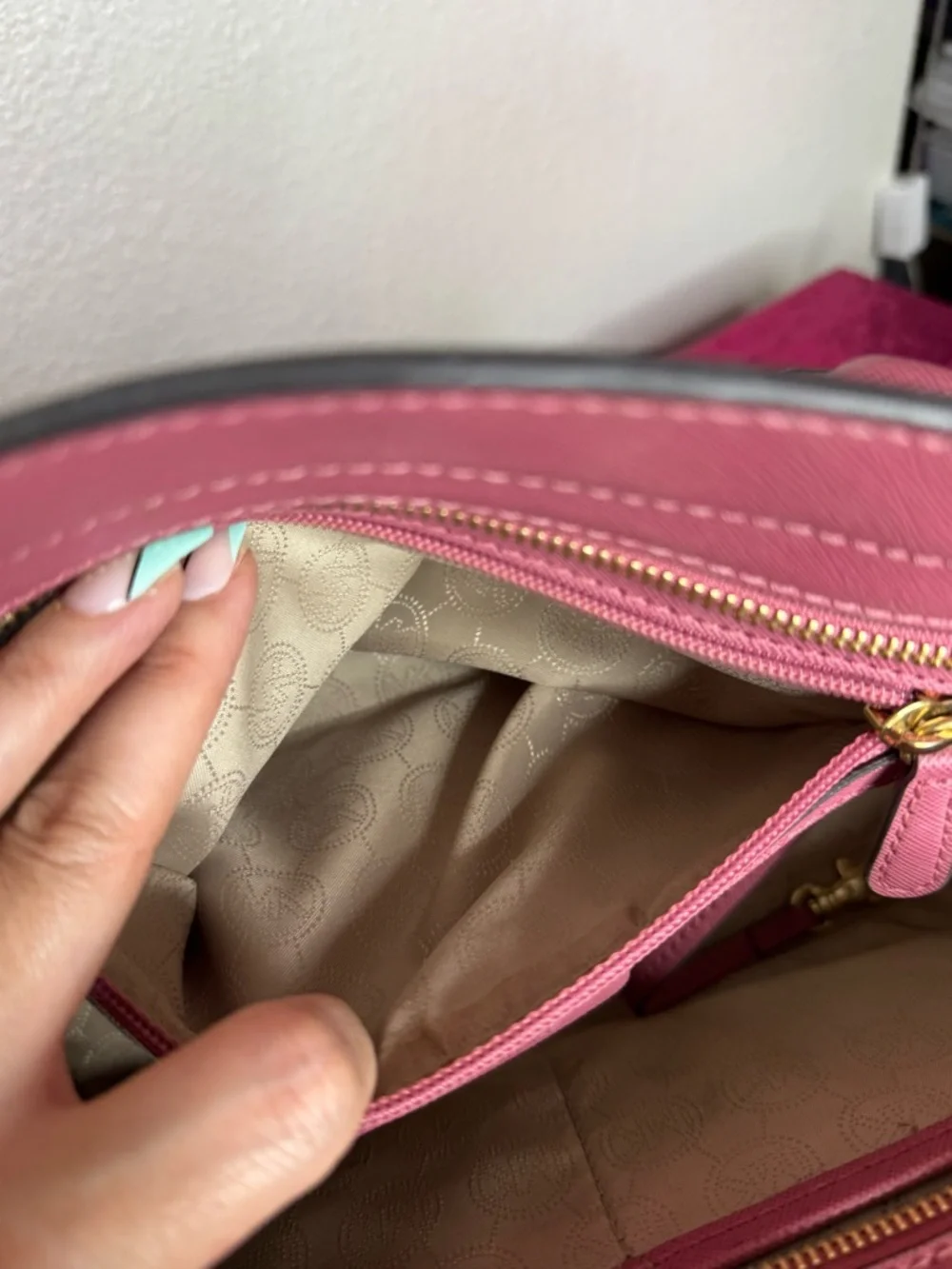 MICHAEL KORS 💖 Mauve Structured Satchel, Double Handles, Leather (8x14 inches)